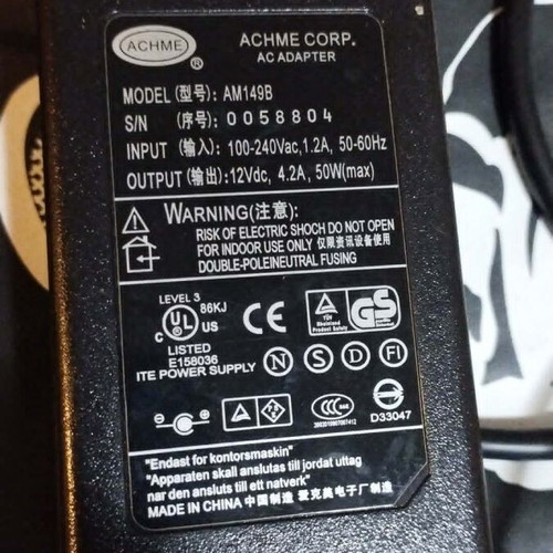 Achme Corp. AM149B Laptop AC Adapter like new
