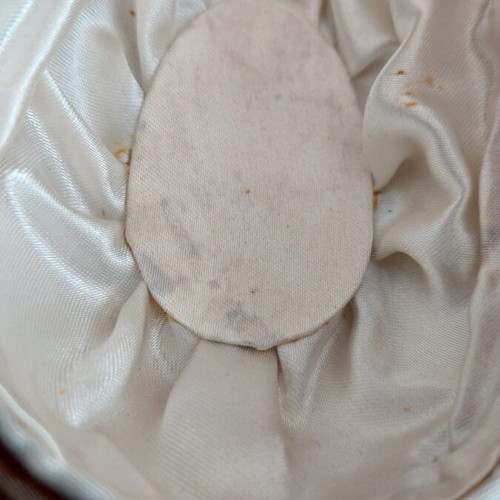 Handmade decorative egg like new with sequin embroidery and butterfly