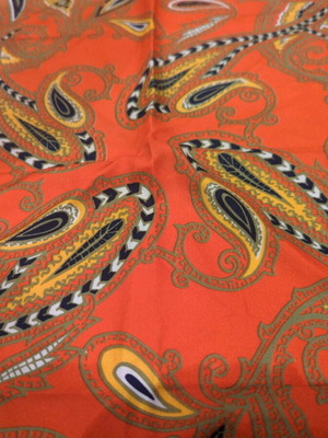 Women's scarf like new with paisley, red and multicolor, set of 3