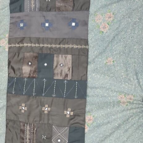 Set of tablecloth and placemat new, square 1.40x1.42 and 1.26x0.35