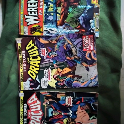 Dracula and Werewolf comics used, set of 3 American issues