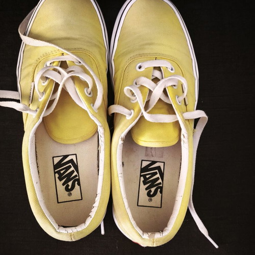 Vans athletic shoes like new, yellow, size 38
