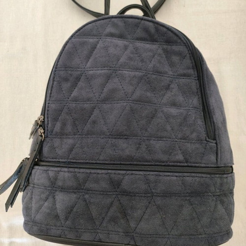 Blue faux suede backpack like new