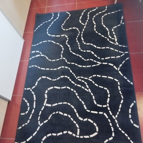 Dark Blue Rug used, 1.95x1.32m