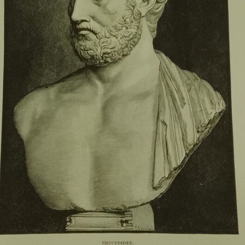 Ξυλογραφία Θουκυδίδη 1880, προτομή 26x19 εκ.