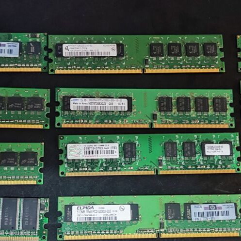 Ram DDR2 used, pack of 11 modules 256MB, 512MB, 1GB