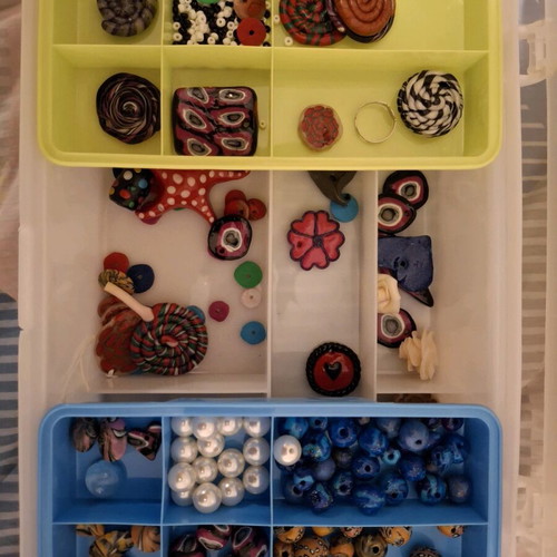 Plastic craft box used for crafts