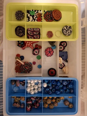 Plastic craft box used for crafts