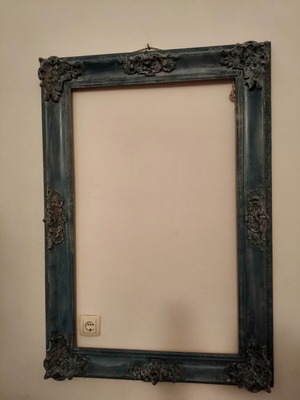 Large frame blue with patina effect