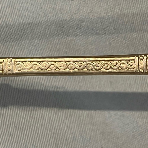 Art Deco gold-plated fruit fork set USSR 1970s, like new