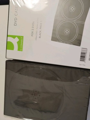 DVD cases double new, 10 slim and 5 fat