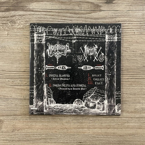 Morbosidad / Manticore Invocation Of The War Beasts 7” Splatter Vinyl EP like new