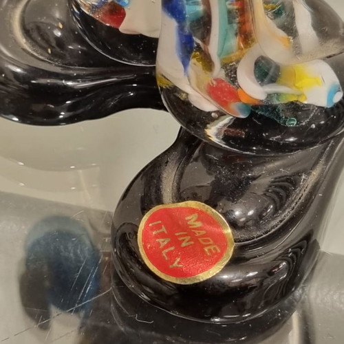 Vintage Italian Murano Glass Large Figure Clown Holding Ball