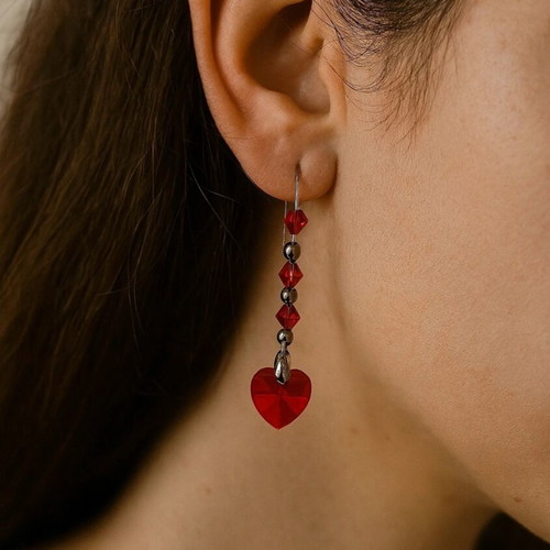 Red Romantic Lightweight Dangle Earrings new