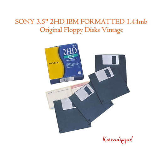 Sony 3.5" 2HD IBM formatted floppy disks pack of 4, new