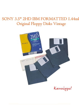 Sony 3.5" 2HD IBM formatted floppy disks pack of 4, new