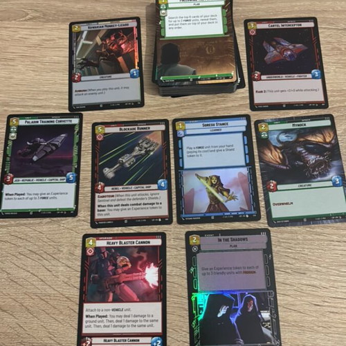 Star Wars authentic cards new, pack of 46 common, 7 foil and 1 rare