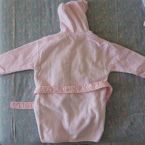 Girls Bathrobe pink, like new, size 4 years