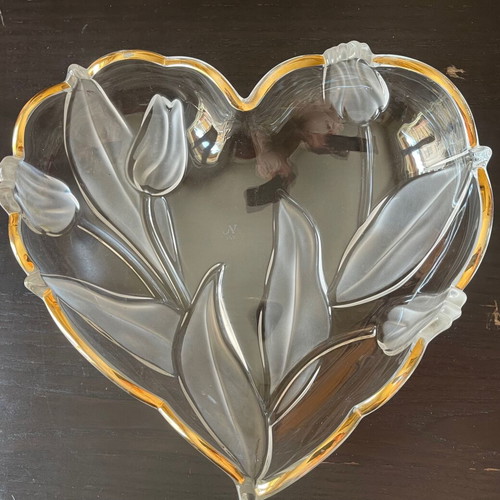 Nachtman Bleiktlristall heart crystal plate used with gold loss