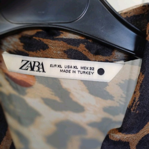 Zara shirt transparent leopard like new, size XL