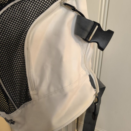 Marsipos for Small Dogs used, white with black details and pockets