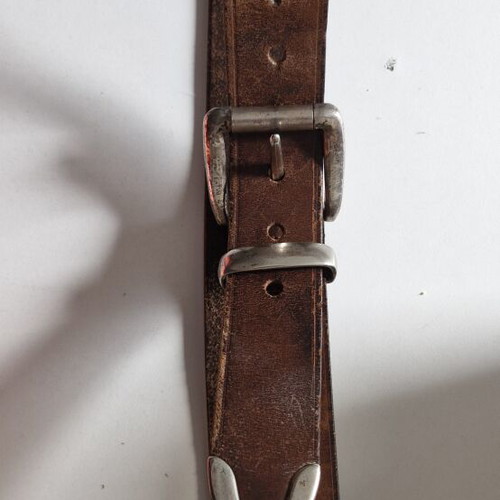 Vintage Unlimited leather belt size 85 used, brown rustic look