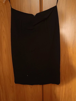 Fabric skirt black knee-length like new