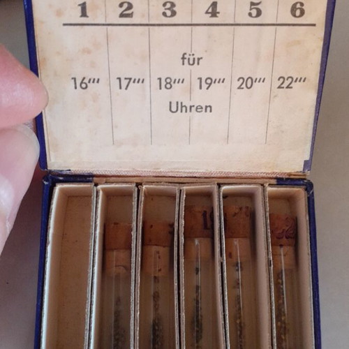 Rudolf Flume Berlin pre-war watch screws set, collectible