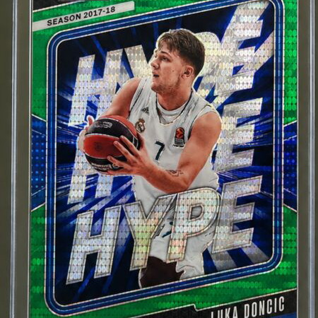 2024-25 Panini Prizm EuroLeague Hype Green Pulsar Prizm Luka Dončić #SS.1 /25 card