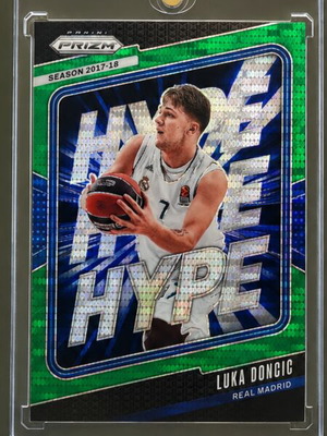 2024-25 Panini Prizm EuroLeague Hype Green Pulsar Prizm Luka Dončić κάρτα #SS.1 /25