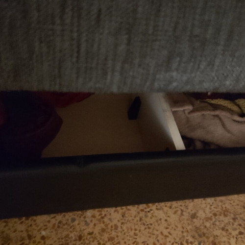 Sofa bed used with storage space and small dent