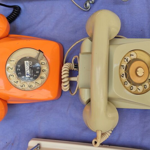Telephones from the past, set of vintage phones