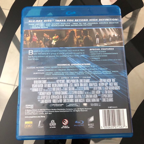 Rent Blu-Ray used, musical movie with Greek subtitles