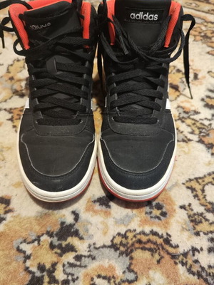 Adidas Hoops 2.0 Mid sneakers like new, size 40, black and orange