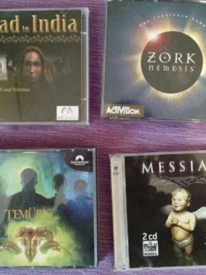 PC games used, Road to India, Zork Nemesis, Temujin, Messiah