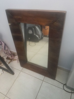 Mirror used, solid wood, 90×60