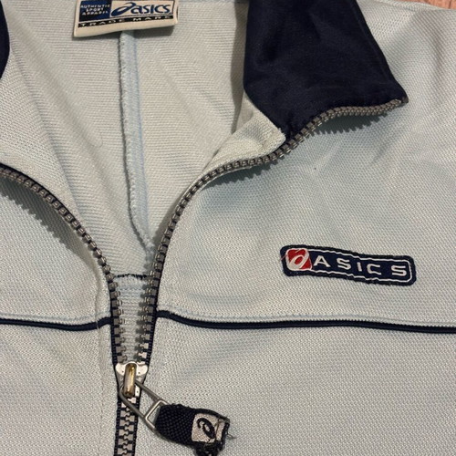 Asics sports jacket like new, size L-XL, black and turquoise