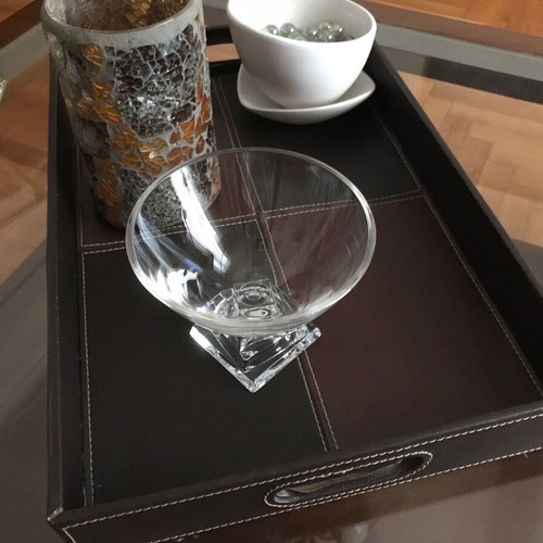 JG Durand crystal bowl with base