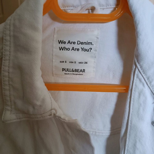 Denim jacket Pull & Bear like new, white, size S