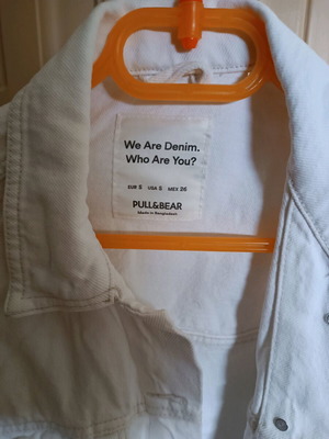 Denim jacket Pull & Bear like new, white, size S