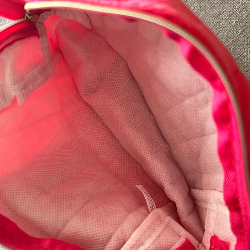 Bioderma toiletry bag like new, velvet red