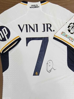 Match Issued Champions League 2024 Final Jersey with Vinicius Junior Signature