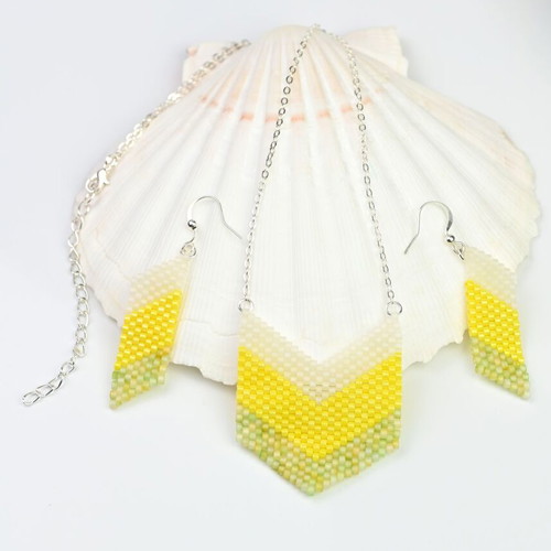 Lemon Freshness jewelry set custom made, necklace and earrings
