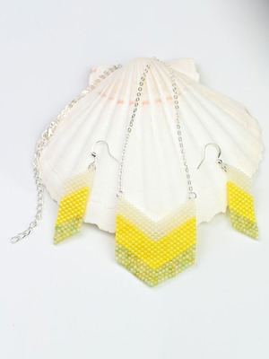 Lemon Freshness jewelry set custom made, necklace and earrings