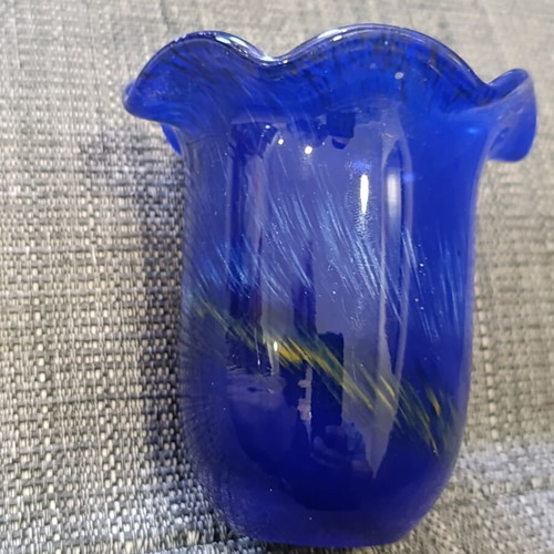 Handmade blown glass table lamp, like new