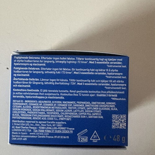 Cerave Hydrating Water Gel with Hyaluronic Acid 48gr new