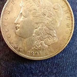 Ασημένιο δολάριο 1891