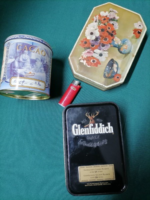 Колекционерски метални кутии употребявани, комплект от три