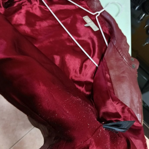 Leather jacket WE WOMEN used, size M 38-40, red