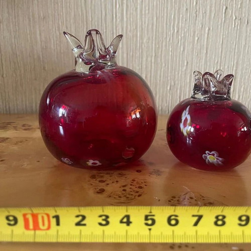 Murano pomegranate decoration like new, New Year's
